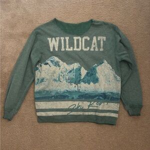 WILDCAT Green Long Sleeve Graphic Tee
